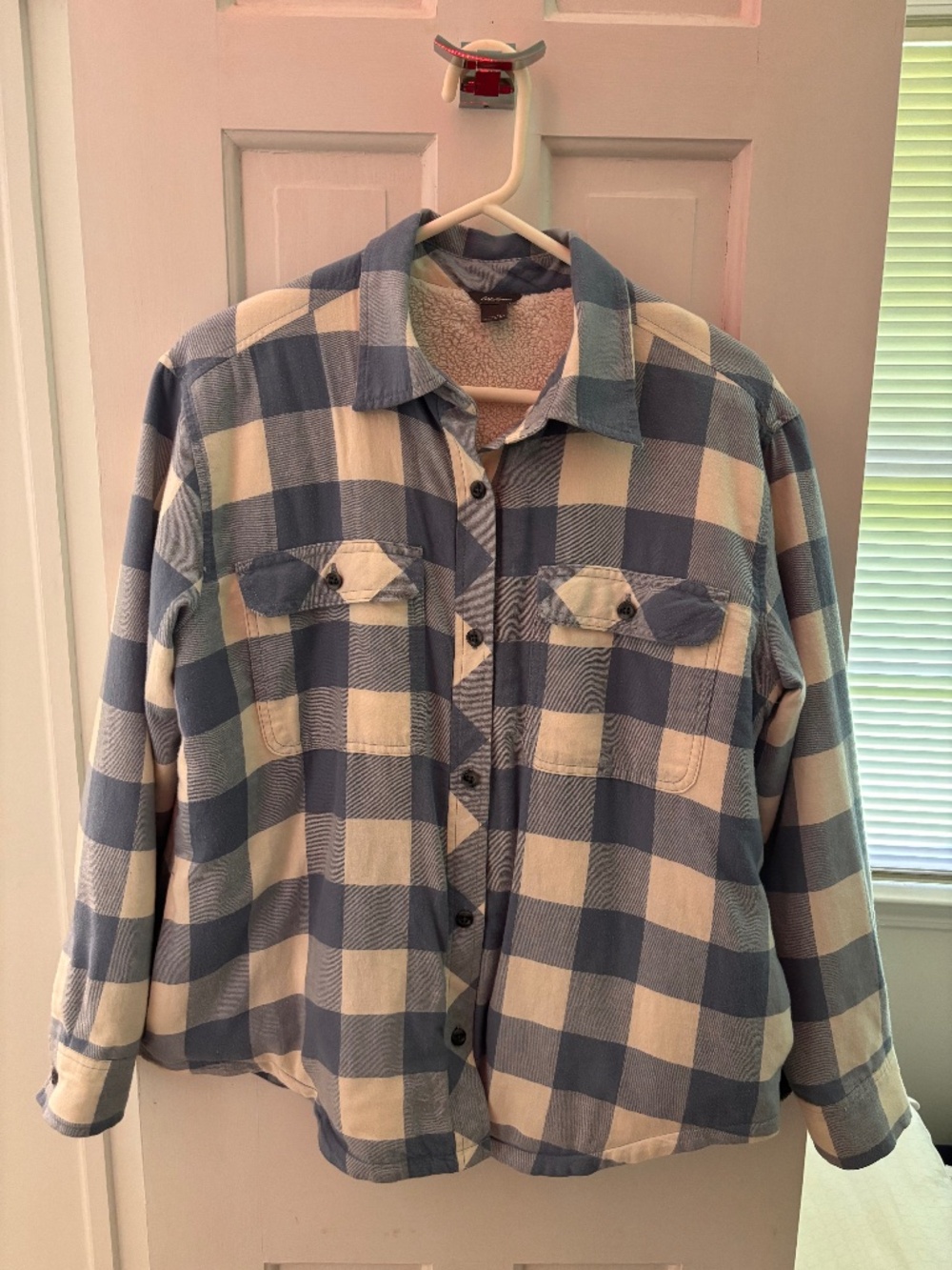 Women's Eddie Bauer Fleece Lined Gingham Winter Jacket